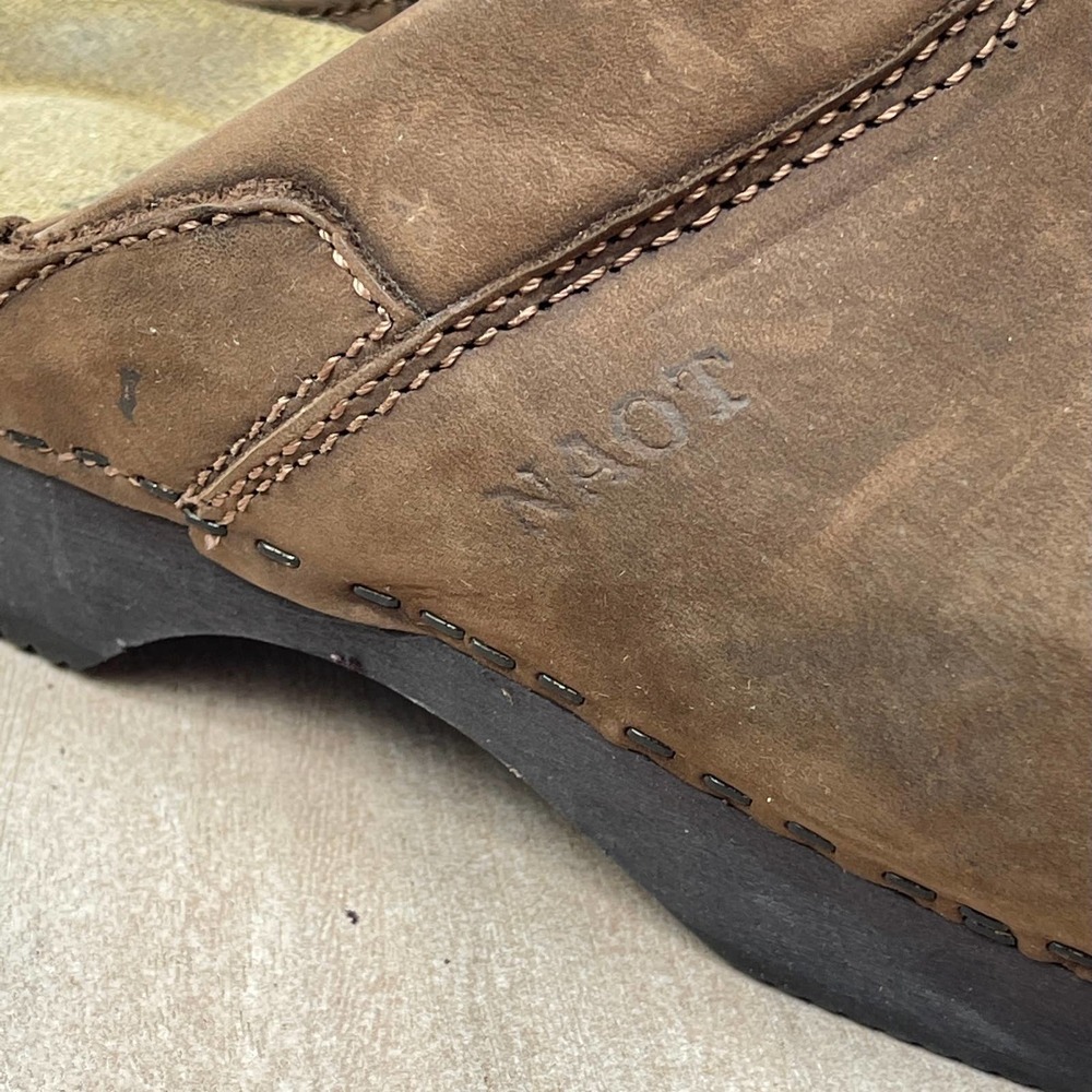 Naot Women's Size 37 EU 6.5 US Dark Brown Black Wedge Slip On Clog Casual Shoe - Picture 7 of 15